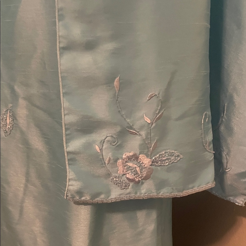 Tiffany Designs Light Blue Strapless Gown - Picture 8 of 16